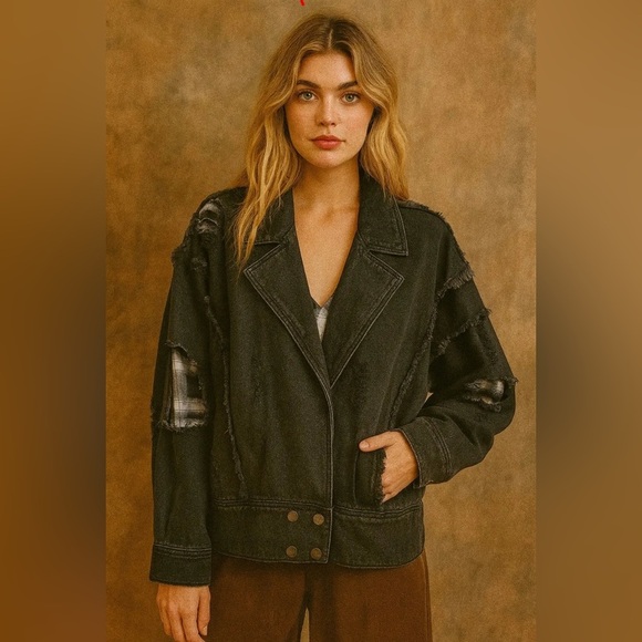 Distressed Denim Jacket - Picture 2 of 2